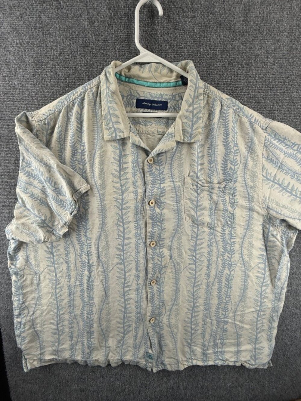 Tommy Bahama Silk Floral Short Sleeve 3XL Blue Men Vacation Pocket Beach